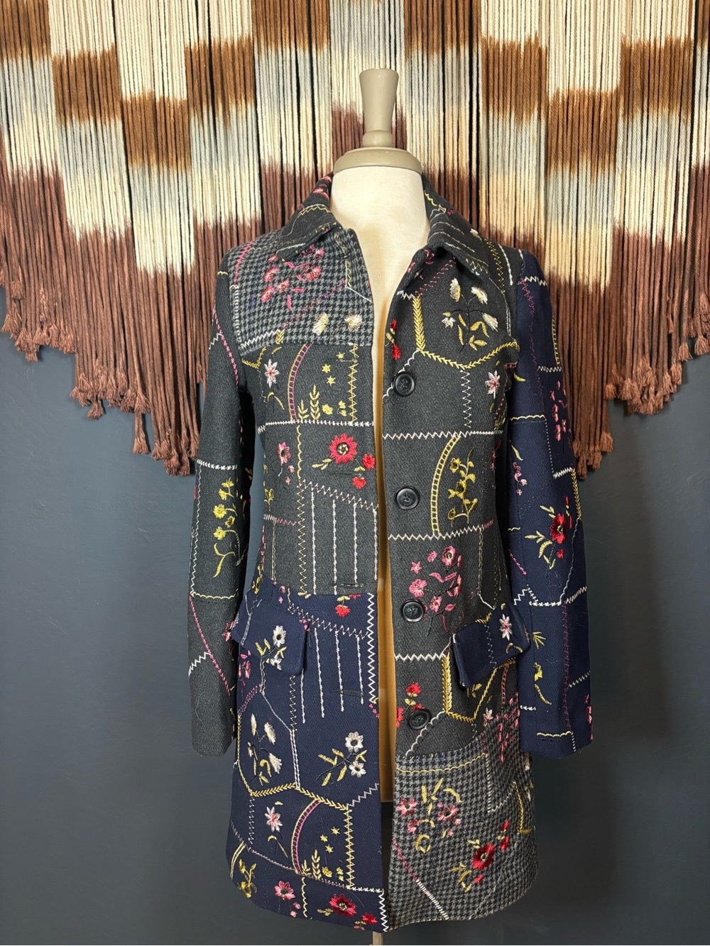 Desigual Embroidered Patchwork Floral Jacket - Picture 3 of 6
